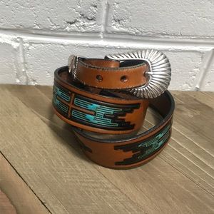 Genuine Leather Belt Southwestern Style